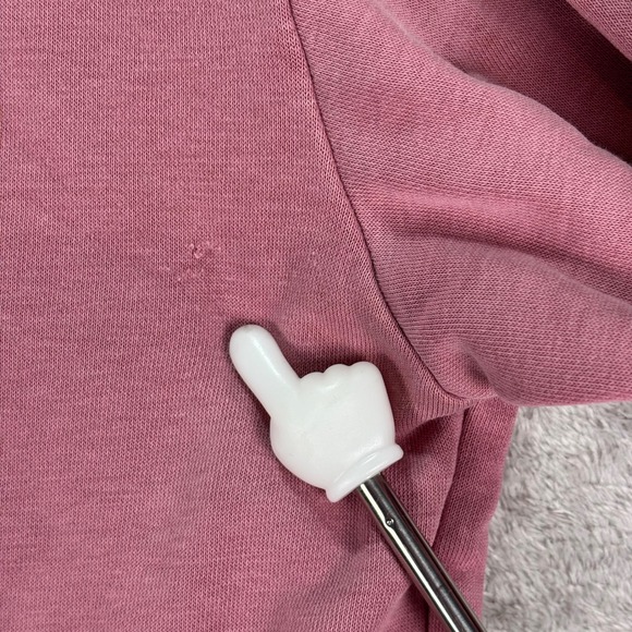 Nike Women's Cropped Pullover Hoodie Pink Orange‎ Logo Swoosh Sz S Casual - Picture 6 of 9